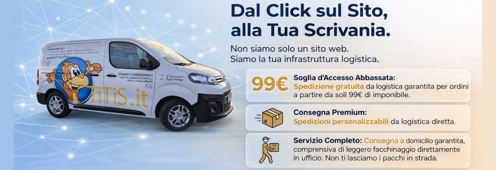 Servizio ecommerce forniture aziendali con consegna diretta dal sito alla sede del cliente
