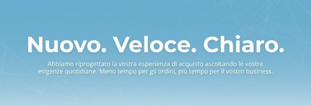 Interfaccia ecommerce veloce e ottimizzata per acquisti rapidi di forniture ufficio