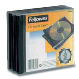 Custodia per CD singolo Jewel Case - base nera - pack 5 pezzi