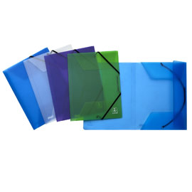 Cartellina 3 lembi - con elastico 2ndLife - 22x30 cm - dorso fino a 3 cm - mix 4 colori - Favorit