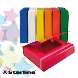 Cartella progetto - con elastico - dorso 3 cm - colori assortiti - Starline