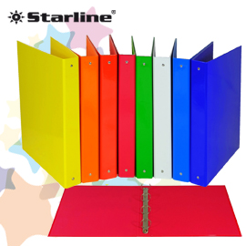 Raccoglitore - 4 anelli tondi 30 mm - dorso 4 cm - 22x30 cm - colori assortiti - Starline