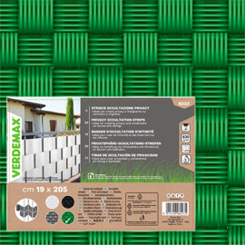 Striscia di occultazione privacy - 19 x 205 cm - PVC - verde - Verdemax