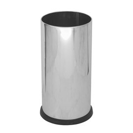 Portaombrelli Steel - con vaschetta interna - diametro 24 cm - H 49 cm - 22 L - acciaio lucido - Stilcasa
