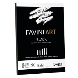 Album collato Black - A4 - 320 gr - 10 fogli- Favini Art