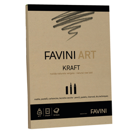 Album collato Kraft - A4 - 120 gr - 50 fogli - Favini Art