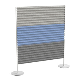 Pannello fonoassorbente Stripes - 120 x 140 cm - grigio chiaro/azzurro/grigio medio - Artexport