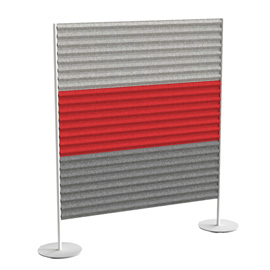 Pannello fonoassorbente Stripes - 120 x 140 cm - grigio chiaro/rosso/grigio medio - Artexport
