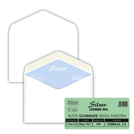 Busta Busta Silver FSC  - senza finestra - gommata - 11
