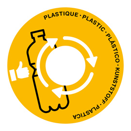 Coperchio raccolta plastica - per cestino 133R - diametro 38 cm - PVC - giallo - Cep