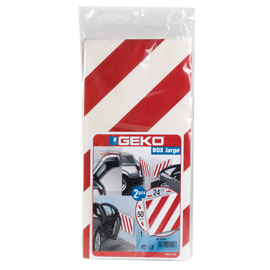 Pannello antiurto adesivo BOX - 24 x 50 cm - bianco/rosso - Geko - conf. 2 pezzi