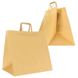 Shoppers Flat maxi plus - 40 x 35 x 35 cm - carta kraft - avana - Mainetti Bags - conf. 100 pezzi
