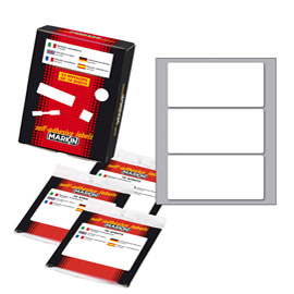 Etichette adesive - in carta - permanenti - 100 x 46 mm - 3 et/fg - 10 fogli - bianco - Markin