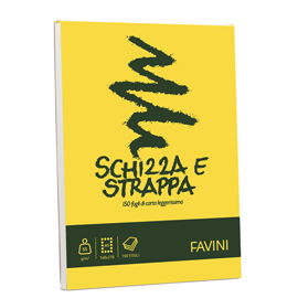 Blocco Schizza  Strappa - A5 - 150 x 210mm - 50gr - 150 fogli - Favini