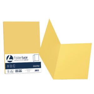 Cartelline semplici Luce - 200 gr - 25x34 cm - giallo sole - Favini - conf. 50 pezzi