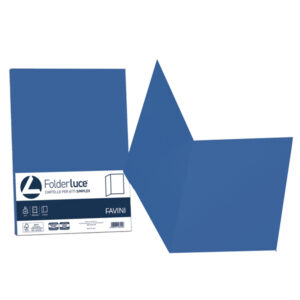 Cartelline semplici Luce - 200 gr - 25x34 cm - blu prussia - Favini - conf. 50 pezzi