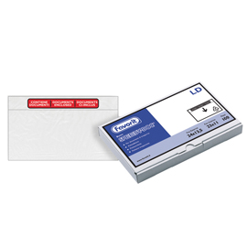 Busta adesiva Speedy Doc - con stampa ''contiene documenti'' - LD (23 x 11 cm) - PPL/PE - trasparente - Favorit - conf. 100 pezzi