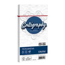Busta Calligraphy Pergamena - 110 x 220 mm - 90 gr - bianco 01 - Favini - conf. 25 pezzi