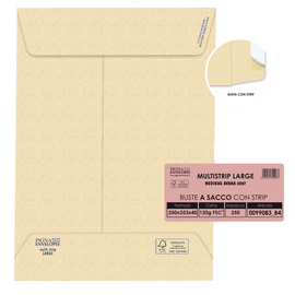 Busta a sacco Multi Strip Large - soffietti laterali - strip adesivo - 25 x 35