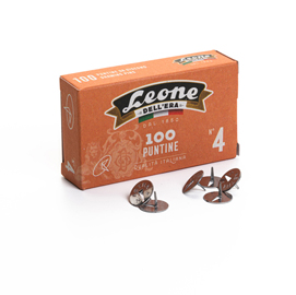 Puntine - n. 4 - acciaio lucido - Leone - conf. 100 pezzi