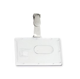 Portabadge rigido Pocket - clip in plastica - 5