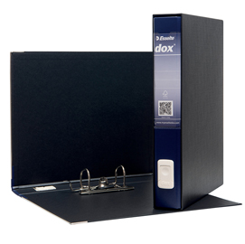 Registratore Dox 5 - dorso 5 cm - protocollo 23x34 cm - blu - Esselte