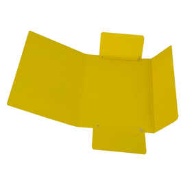 Cartellina con elastico - presspan - 3 lembi - 700 gr - 25x34 cm - giallo - Cartotecnica del Garda