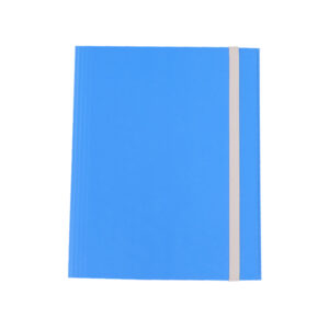 Cartella con elastico - fibrone - 3 lembi - 27x37 cm - blu - Cartotecnica del Garda