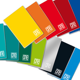 Quaderno One Color - A5 - punto metallico - quadretto 4 mm - 20+1 fogli - 80 gr - Blasetti