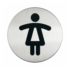 Pittogramma adesivo - WC donne - diametro 8