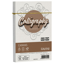 Busta Calligraphy Canvas - 120 x 180 mm - 100 gr - bianco 01 - Favini - conf. 25 pezzi