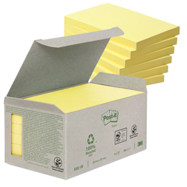 Blocco Post it  Notes Green - 655-1B - 76 x 127 mm - giallo - 100 fogli - riciclato 100 - Post it