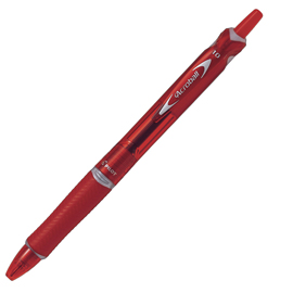 Penna a sfera a scatto Acroball Plastic - punta 1.0mm - rosso  - Pilot