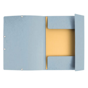 Cartellina con elastico - cartoncino lustrE' - 3 lembi - 400 gr - 24x32 cm - grigio chiaro - Exacompta