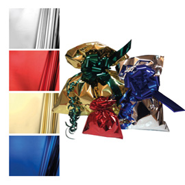 Busta regalo - senza patella adesiva - 40 x 60 cm - 30 micron - PPL - metal lucido - blu - PNP - conf. 25 pezzi