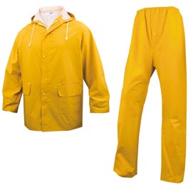 Completo impermeabile EN304 - giacca + pantalone - poliestere/PVC - taglia L - giallo - Deltaplus