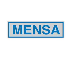 Targhetta adesiva - MENSA - 16