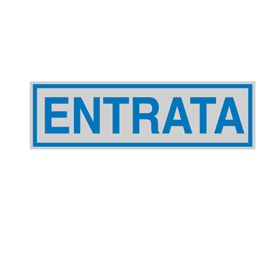 Targhetta adesiva - ENTRATA - 16