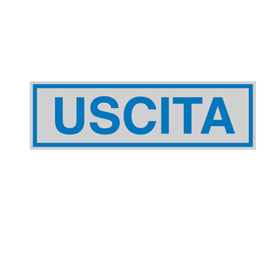 Targhetta adesiva - USCITA - 16