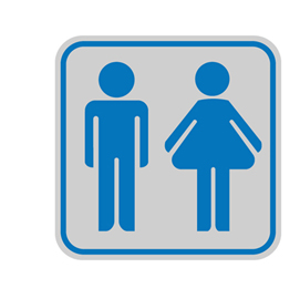 Targhetta adesiva - pittogramma Toilette uomo/donna - 8