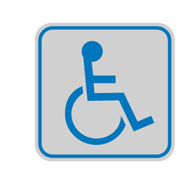 Targhetta adesiva - pittogramma Toilette disabili - 8