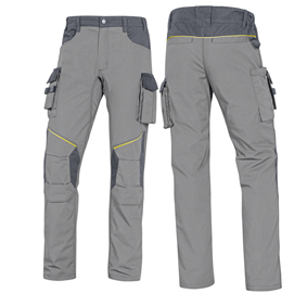 Pantalone da lavoro Mach 2 - twill/poliestere/cotone - taglia M - grigio chiaro/grigio scuro - Deltaplus