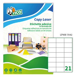 Etichette adesive LP4W - in carta - laser - permanenti - 70 x 42