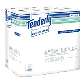 Carta igienica salvaspazio Tenderly - 160 strappi - diametro 9