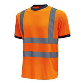 T-shirt alta visibilitA' Glitter - taglia M - arancio fluo - U-Power - conf. 3 pezzi