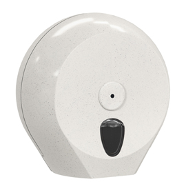 Dispenser per carta igienica Mini Jumbo plus Woodplastic - 273 x 128 x 270 mm - rotolo diametro 23 cm - bianco - Mar Plast