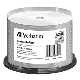 Verbatim - Scatola 50 CD-R Data Life Plus - spindle 1X-52X - 43745 - 700MB