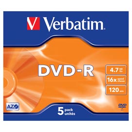Verbatim - Scatola 5 DVD-R - Jewel case - serigrafato - 43519 - 4