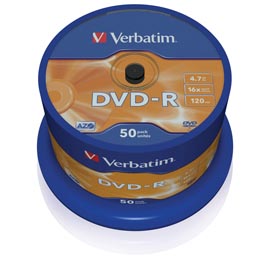 Verbatim - Scatola 50 DVD-R - argento lucido - 43548 - 4