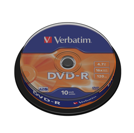 Verbatim - Scatola 25 DVD-R - serigrafato - 43522 - 4